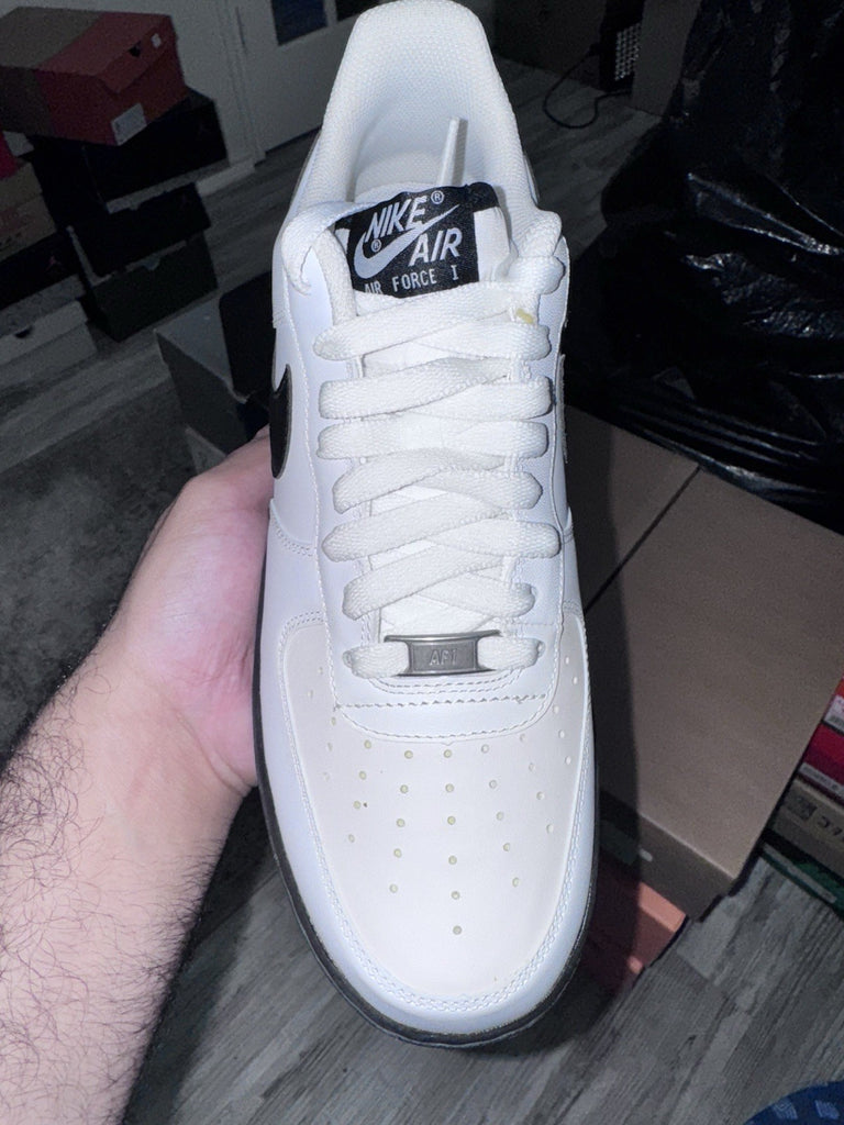 Size 9.5 - Nike Air Force 1 White Black Midsole 488298-140 Authentic NEW DS