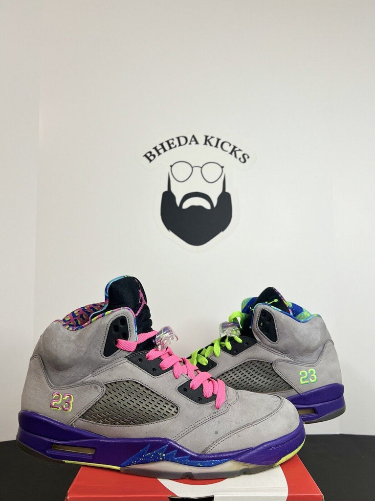 Nike Air Jordan 5 Retro Bel Air 2013 Grey Purple Green Pink 621958-090 Size 13