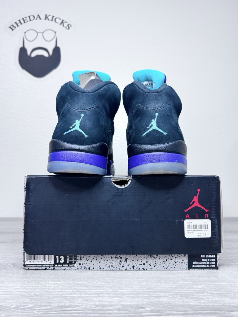 Size 13 - Jordan 5 Retro Black Grape 2013 136027-007 Brand New Authentic