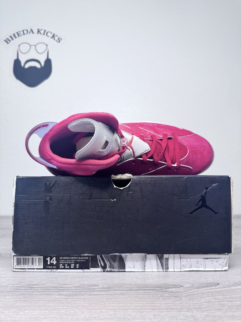 Size 14 - Nike Air Jordan 6 Slam Dunk 717302-600 OG VI Retro Red Preowned