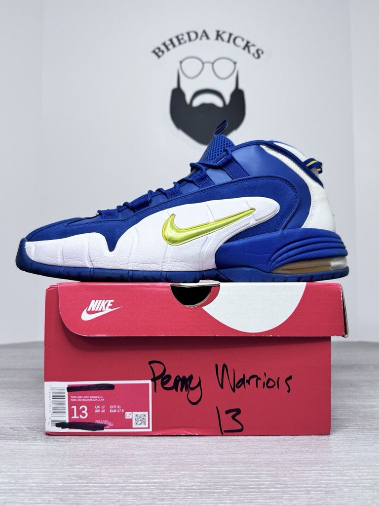 Size 13 - Nike Air Max Penny 1 Warriors 685153-401 Preowned Authentic Og