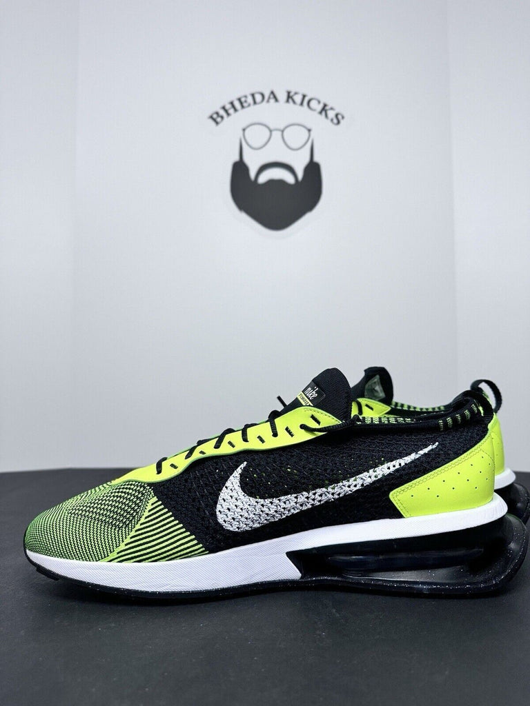 Nike Air Max Flyknit Racer Volt Green Black White Sequoia FD4610-700 Size 13