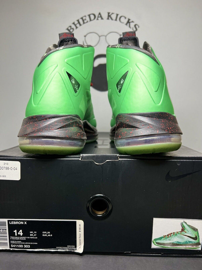 Nike LeBron 10 Cutting Jade 2012 Size 14 Og Preowned Rare 541100-303 Clean