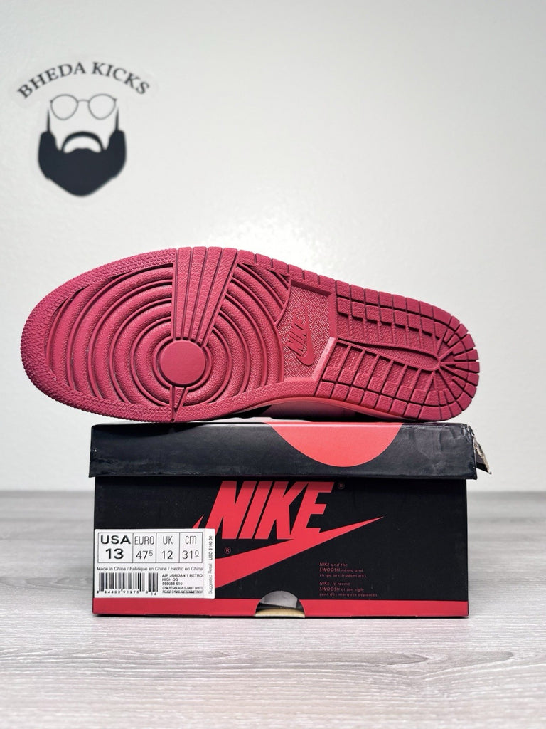 Size 13 - Jordan 1 Retro OG High Bred Toe 555088-610 Authentic Preowned