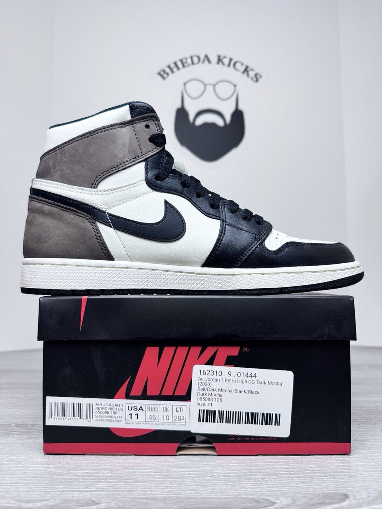 Size 11 - Jordan 1 Retro OG High Dark Mocha 555088-105 Preowned Authentic