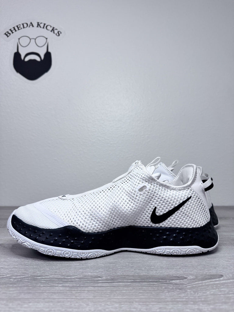 Size 15.5 - Nike PG 4 Air Strobel Basketball Shoes White Black CW4134-101 NEW DS
