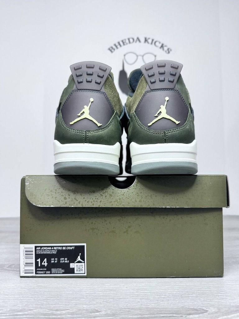 Size 14 - Nike Air Jordan 4 Retro SE Craft Medium Olive FB9927-200 Worn Once