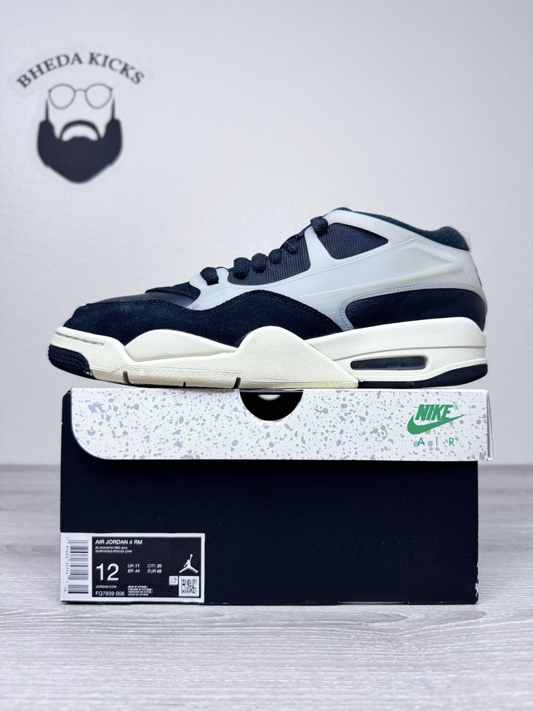 Size 12 - Nike Air Jordan 4 RM Black Sail FQ7939-006 Preowned Authentic Og