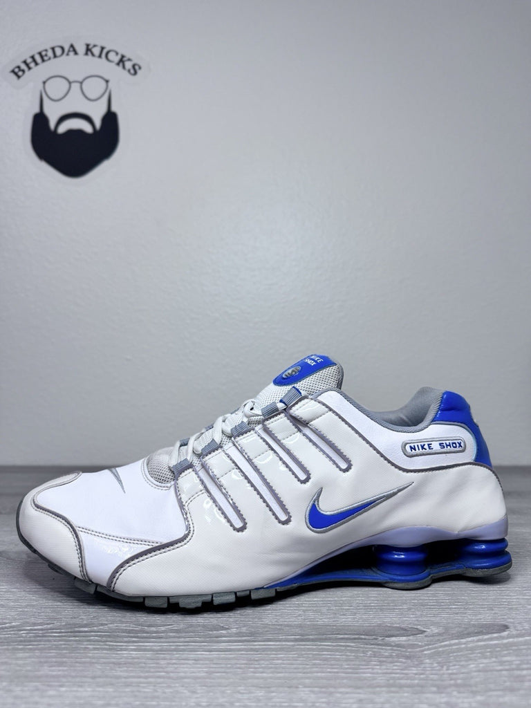 Size 15 - Nike Shox NZ SL Shoes Sneakers 2012 378341-140 Blue White Leather