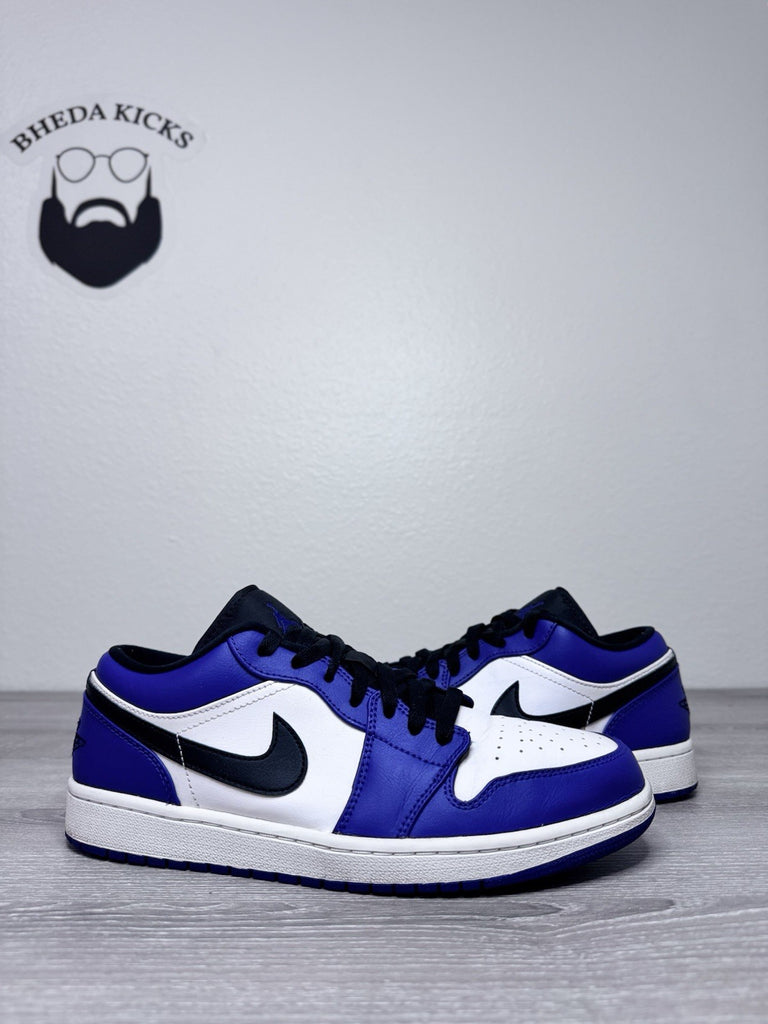 Size 9.5 - Jordan 1 Low Court Purple White 553558-500 Preowned Authentic Og