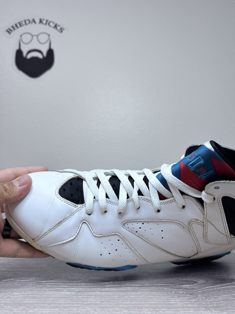 Size 13 - Nike Air Jordan 7 VII Retro Orion White Leather Sneaker 304775-105