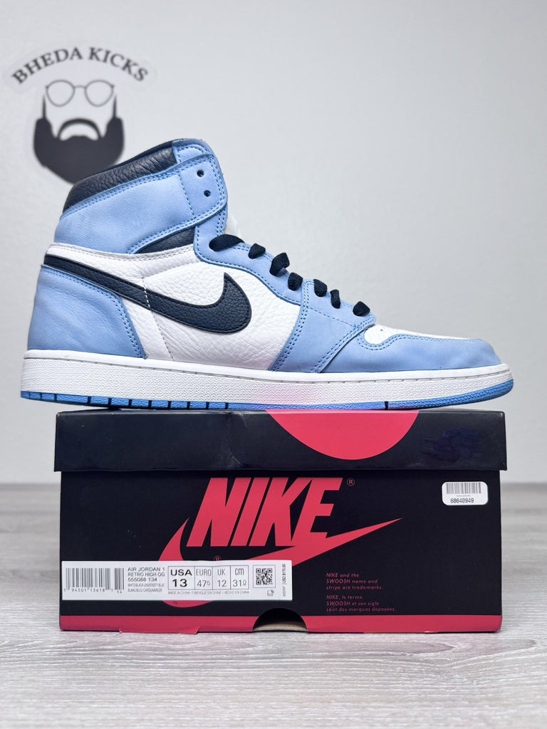 Size 13 - Jordan 1 Retro OG High University Blue 555088-134 Authentic Preowned