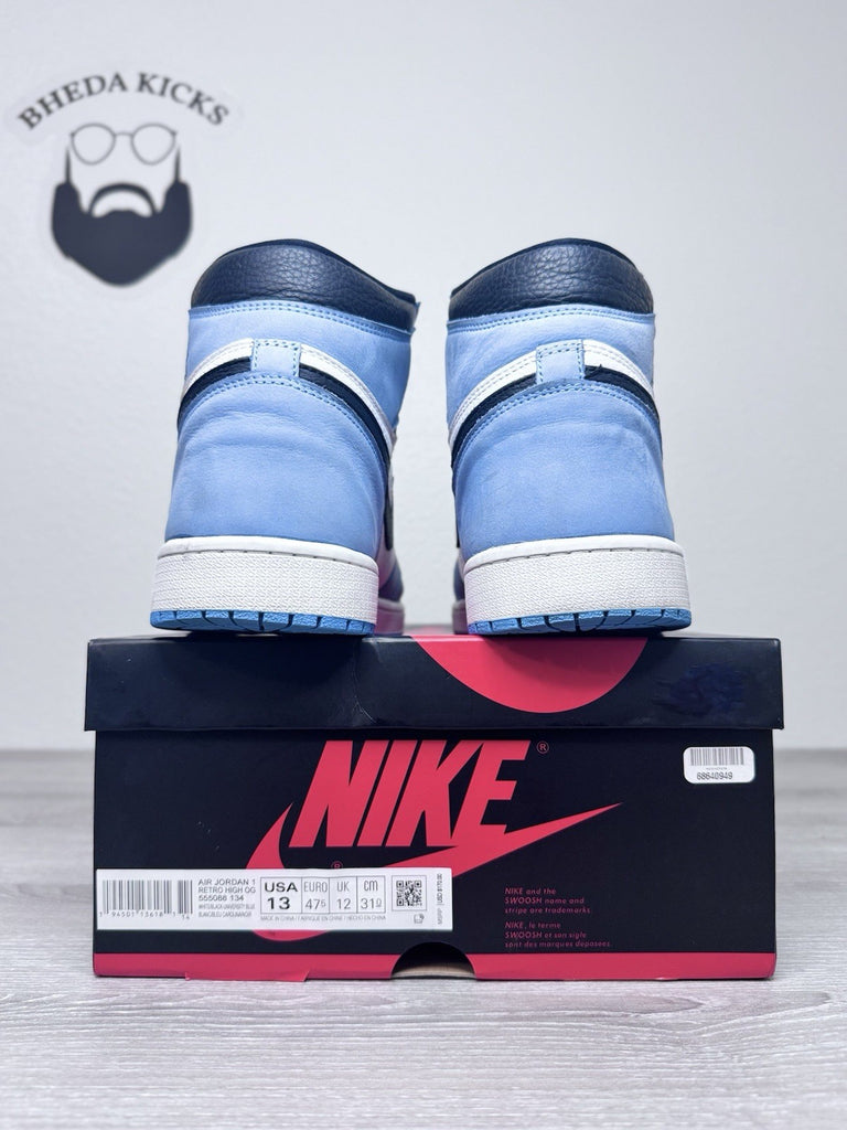 Size 13 - Jordan 1 Retro OG High University Blue 555088-134 Authentic Preowned