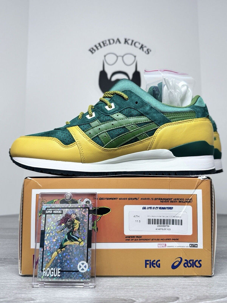 Size 11.5 Asics Gel - Lyte III x Marvel X-Men x Kith Rogue (w/ Trading Card) DS