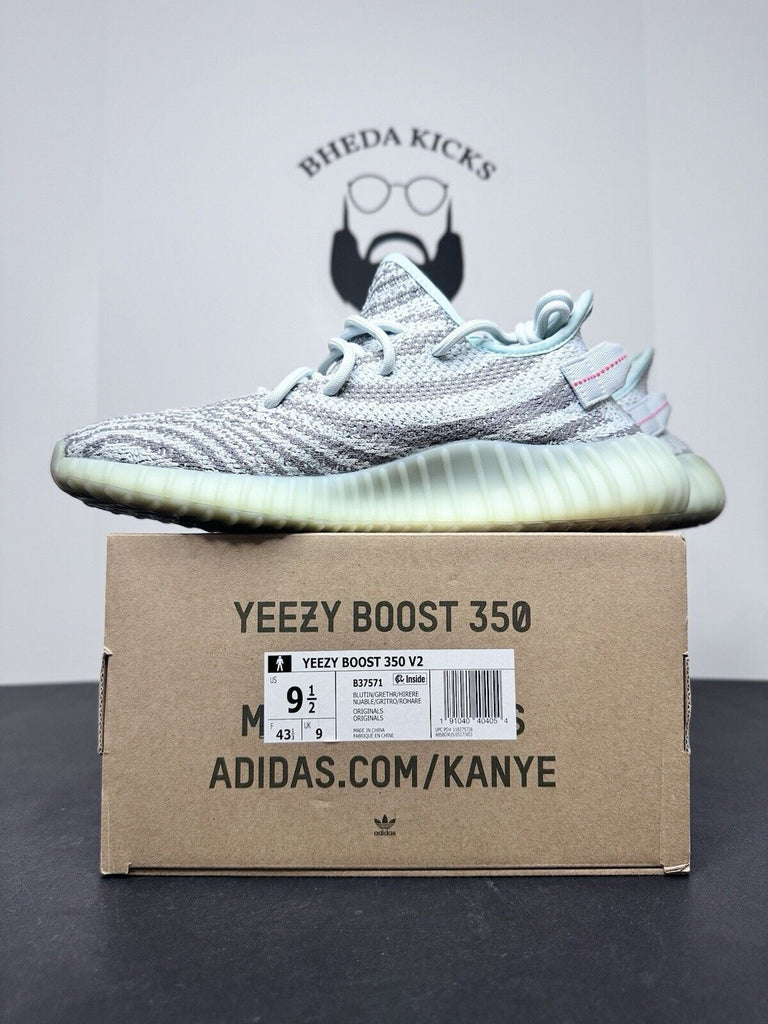 Adidas Yeezy Boost 350 V2 Low Blue Tint B37571 Preowned Og Men’s Size 9.5