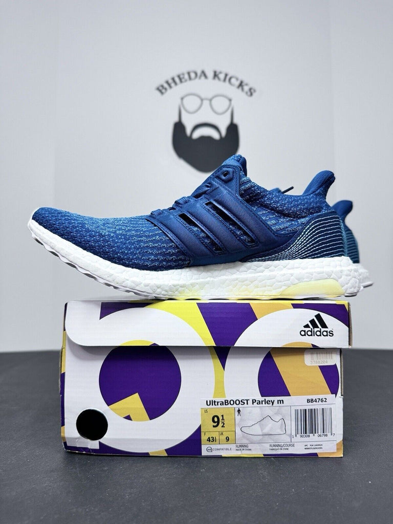 NEW Adidas Ultraboost Parley Running Sneakers Blue White Lace Up BB4762 Size 9.5