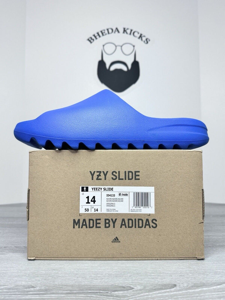 Size 14 - Adidas Yeezy Slide ID4133 "Azure Blue" NEW DS Authentic Men’s