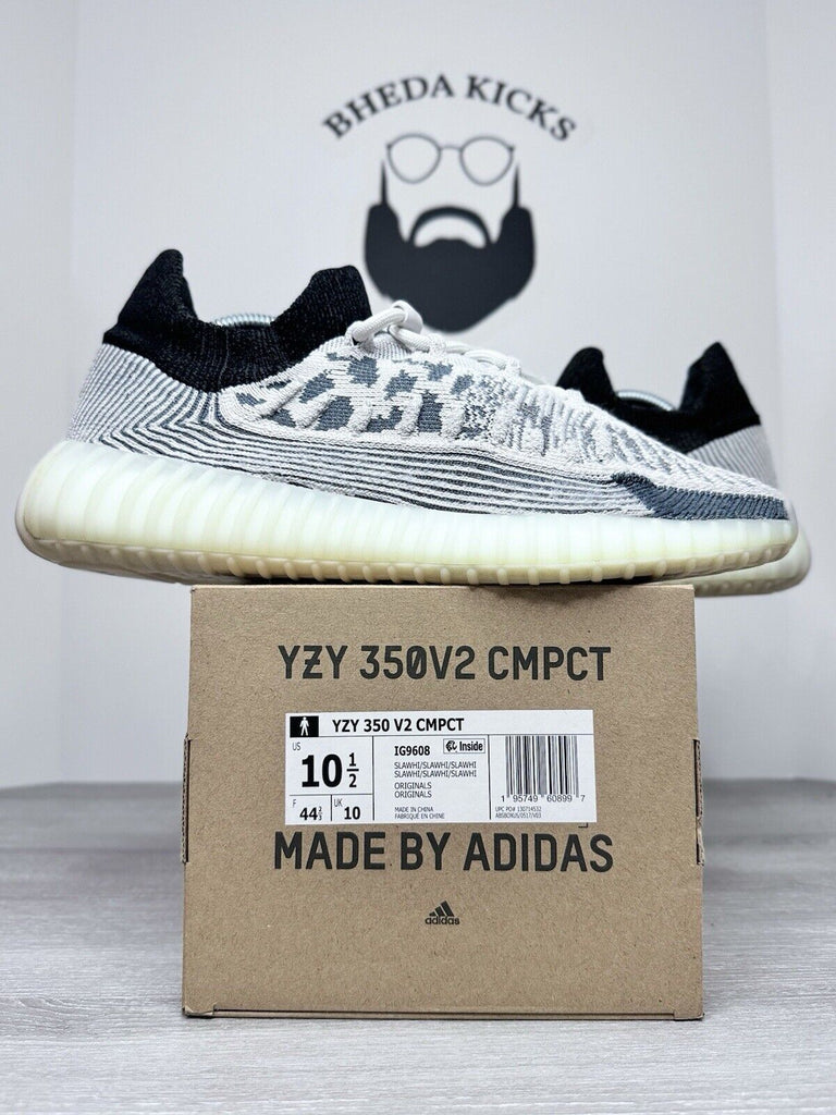 Size 10.5 - adidas Yeezy Boost 350 V2 CMPCT Panda IG9608 Preowned Authentic