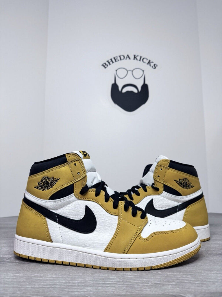 Size 12.5 - Mens Air Jordan Retro 1 High Og Yellow Ochre DZ5485-701 Preowned