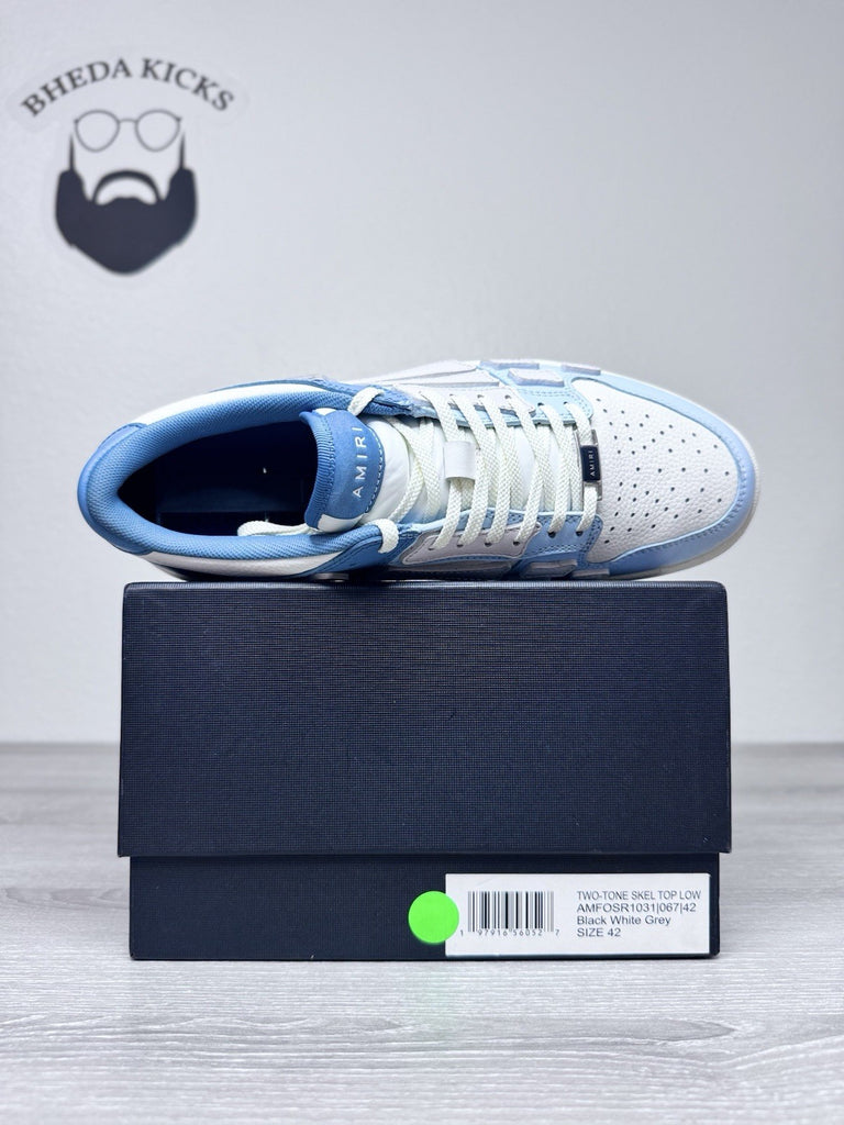 Size 42 EU / 9 US - Amiri Skel Top Low Two Tone Blue White Designer Men’s Shoes