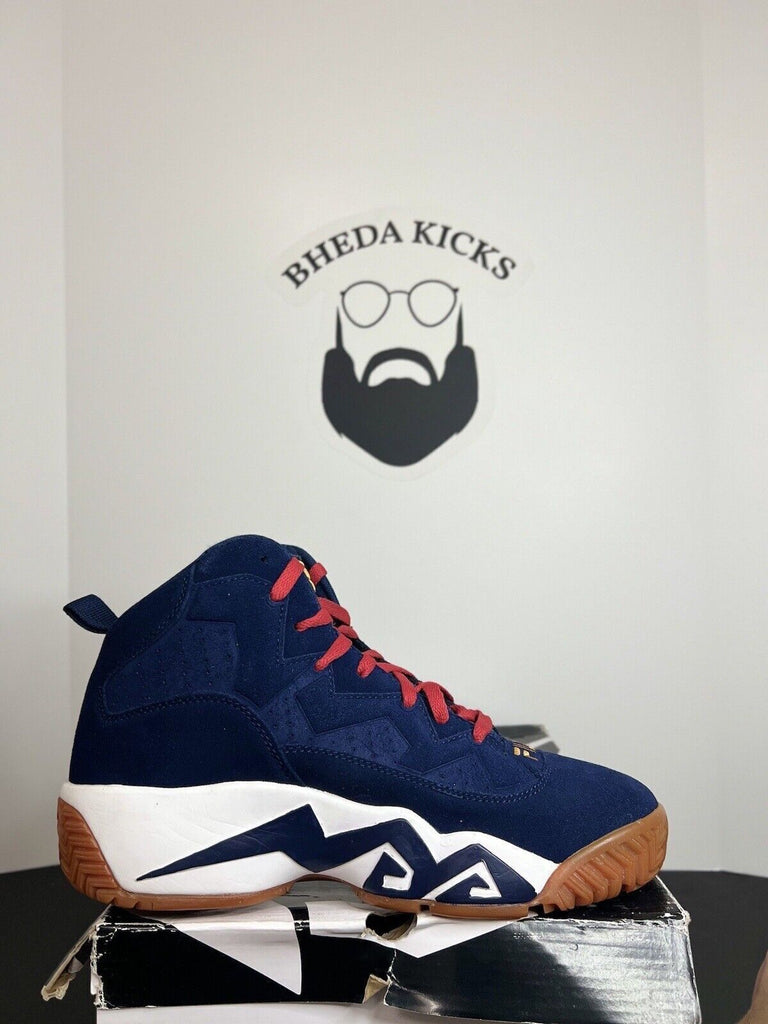 NEW Fila Basketball Shoes Navy Blue Suede Gum Mashburn MB 1VB90141-424 Size 11.5