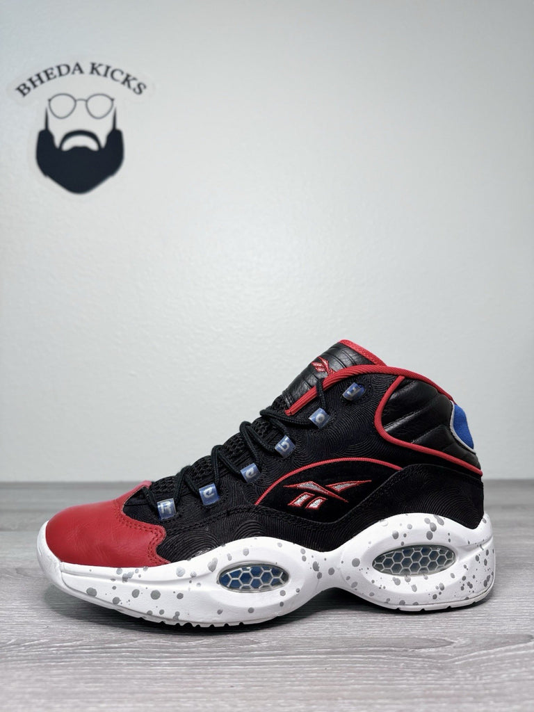 Size 11 - Reebok Question Mid First Ballot Sixers Allen Iverson M44552 Black Red