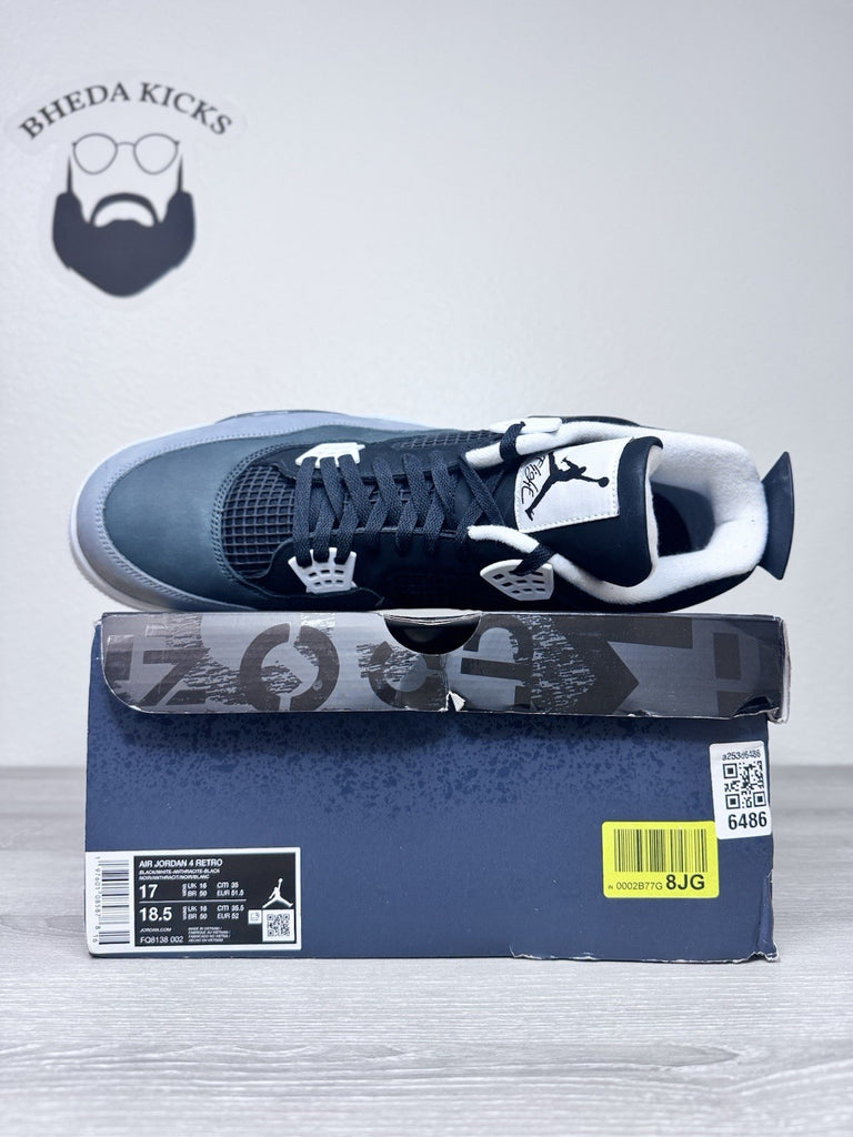 Size 17 - Air Jordan 4 Retro Fear Black White Gray 2024 FQ8138-002 Brand New