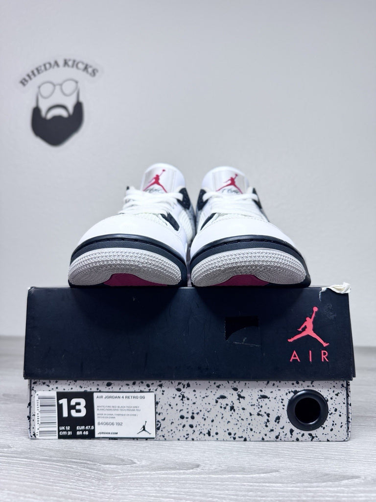 Size 13 - Air Jordan 4 Retro White Cement 4 (2016) 840606-192 Preowned