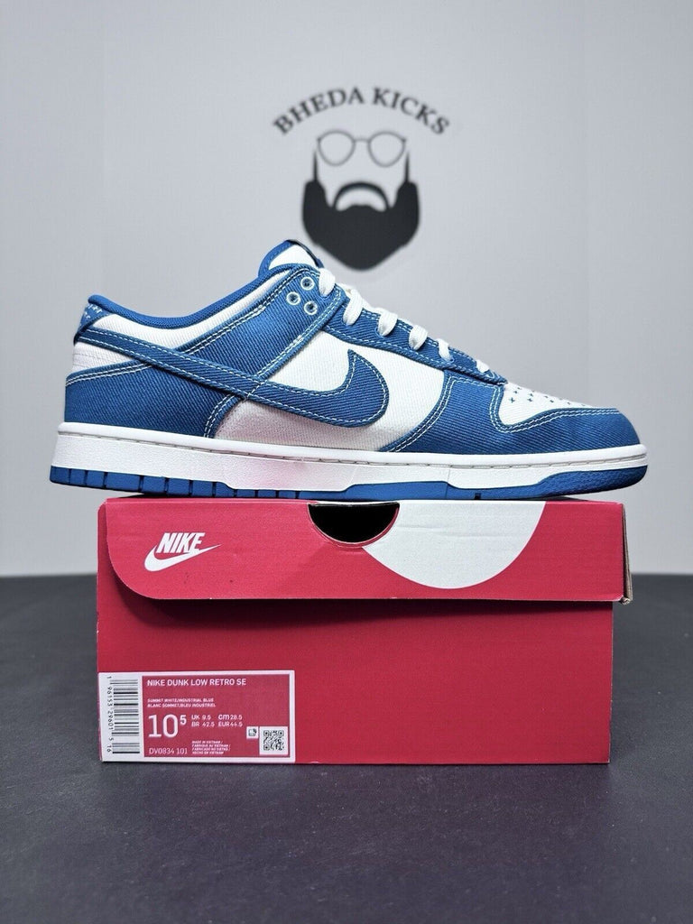 Nike Dunk Low Retro SE Summit White Industrial Blue DV0834-101 Men’s Size 10.5