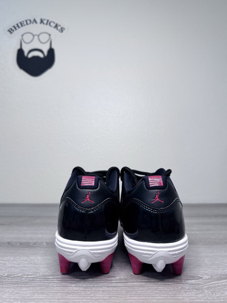 Size 11 - Nike Air Jordan 11 Retro Low Football Cleat Bred AO1560-010 Black New
