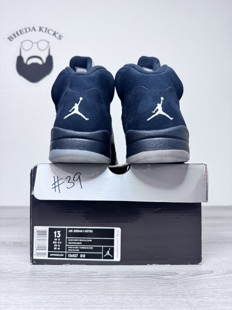 Size 13 - Air Jordan 5 Retro 2011 Black Metallic White Suede (136027-010) CLEAN