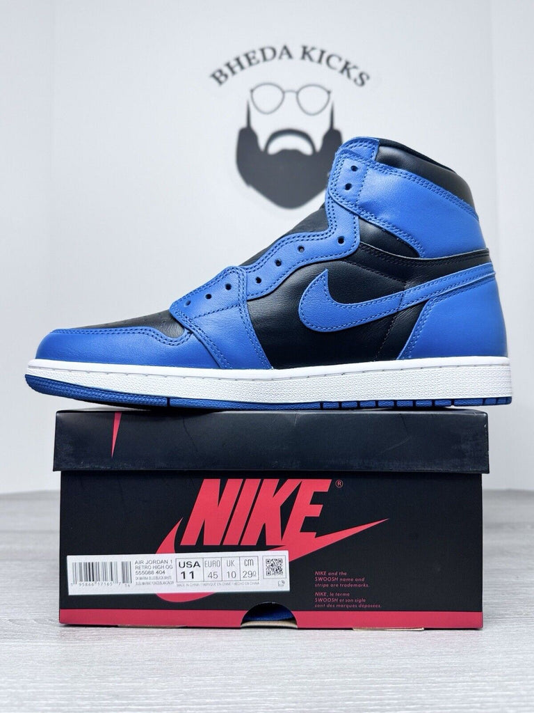 Size 11 - Jordan 1 Dark Marina Blue 555088-404 Black Blue White NEW DS