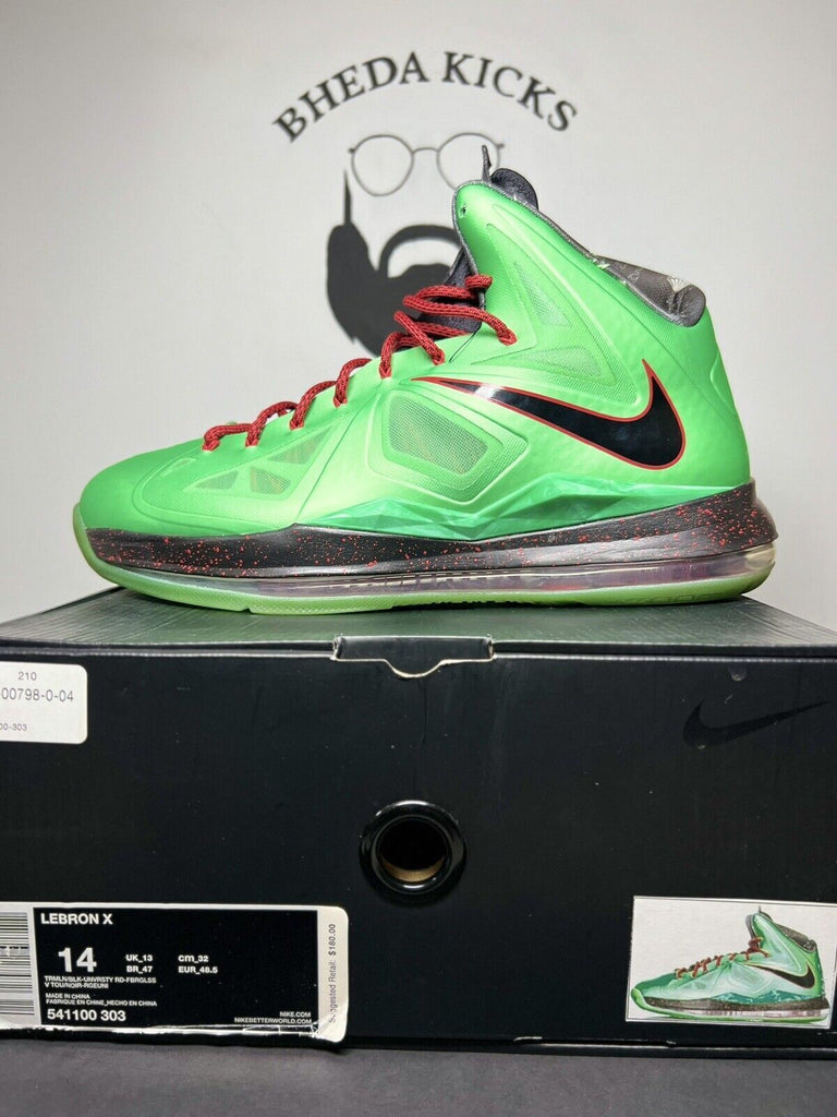 Nike LeBron 10 Cutting Jade 2012 Size 14 Og Preowned Rare 541100-303 Clean