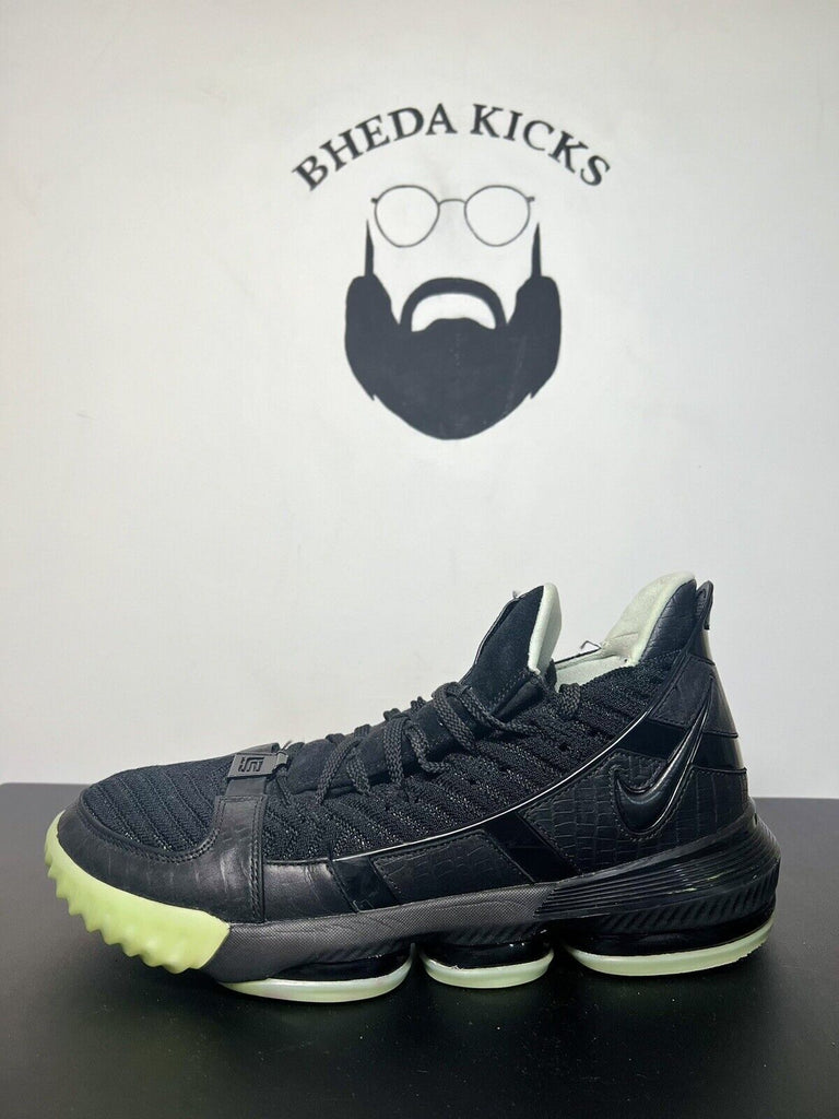 Nike Lebron 16 Glow Basketball Sneakers Men Size 13 Black CD2461-001 Preowned