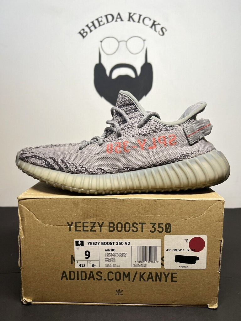 Adidas Yeezy Boost 350 v2 Beluga 2.0 AH2203 Size 9 Preowned Og Authentic Rare Og