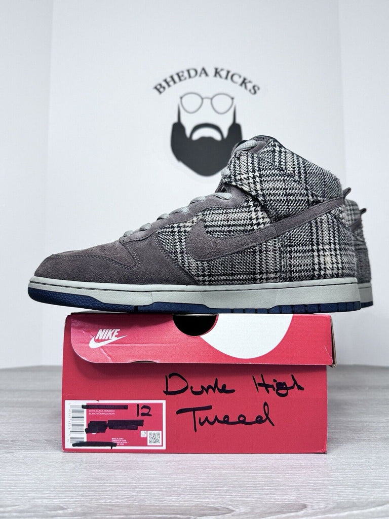 Size 12 - Nike Dunk Pro SB High Tweed Men’s Grey Skateboarding 306968-003