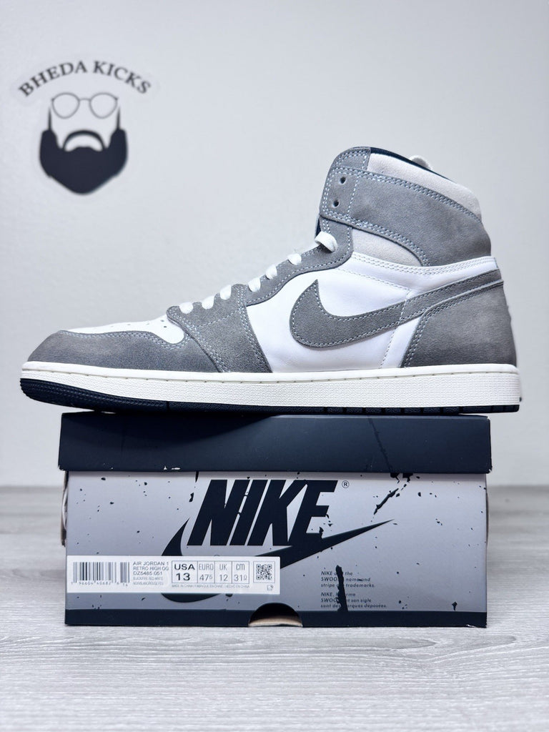 Size 13 - Air Jordan 1 Retro OG High Washed Black Preowned DZ5485-051