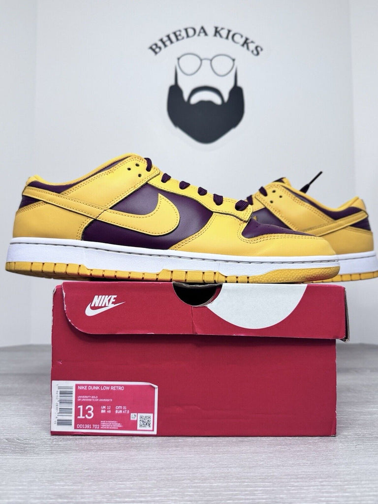 Size 13 - Nike Dunk Low Retro University Gold Mens DD1391-702 Preowned Og