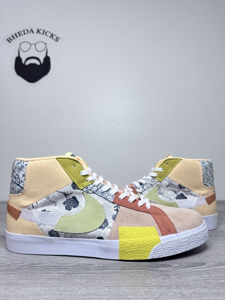 Size 15 - Nike SB Zoom Blazer Mid Premium “Paisley” Melon Tint DM0859-800 NEW DS