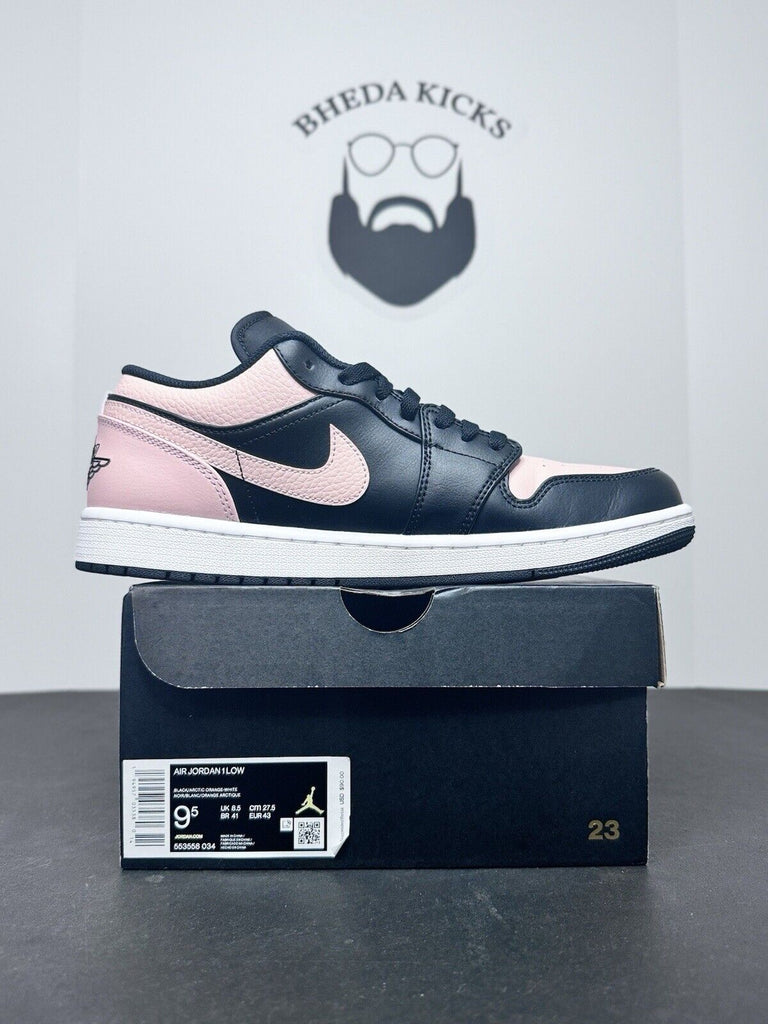 Size 9.5 - Nike Air Jordan 1 Low Crimson Tint Black 553558 034 Men's Og