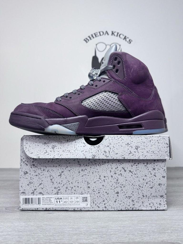 Size 11.5 - Air Jordan 5 Retro SE 2023 Burgundy Preowned DZ4131-600 Authentic