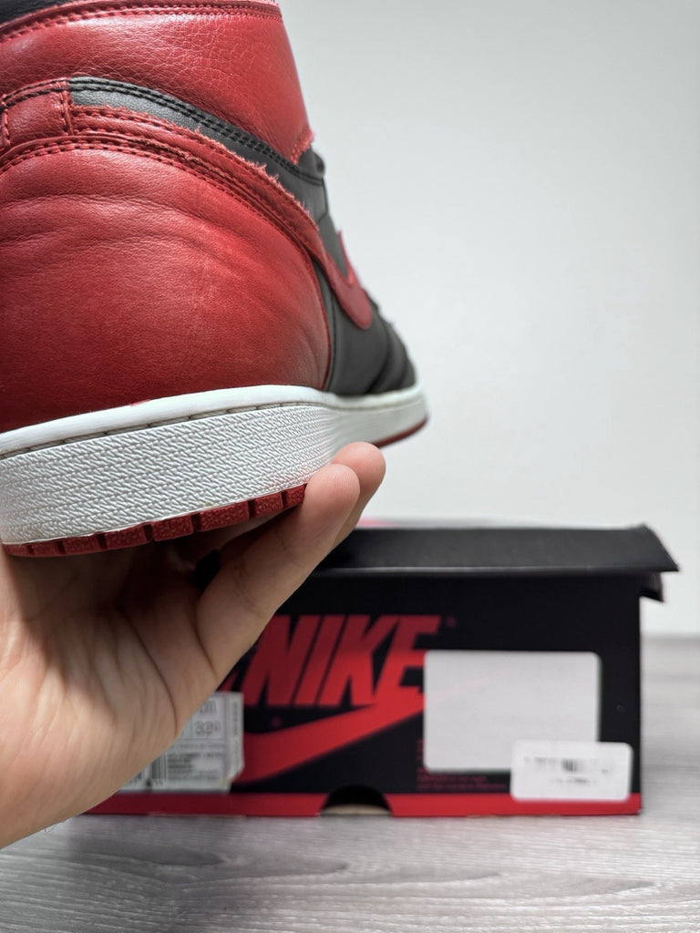 Size 14 - Nike Air Jordan 1 Retro OG High Banned Bred 555088-001 2016 Preowned