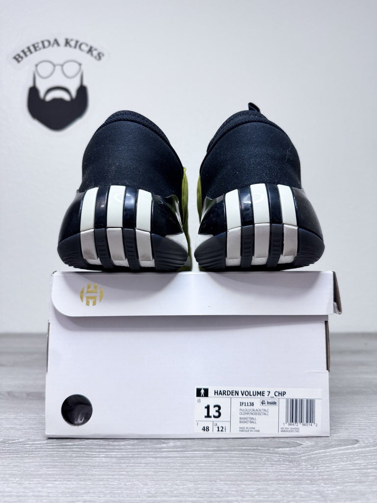 Size 13 -Adidas Harden Vol. 7 Mid Pulse Olive IF1138 Men’s Preowned Authentic