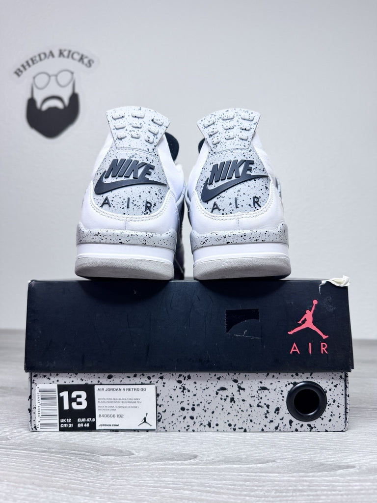 Size 13 - Air Jordan 4 Retro White Cement 4 (2016) 840606-192 Preowned
