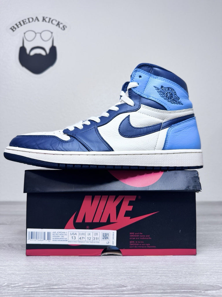 Size 13 - Air Jordan 1 Retro High OG "Obsidian UNC" 2019 555088-140 Preowned