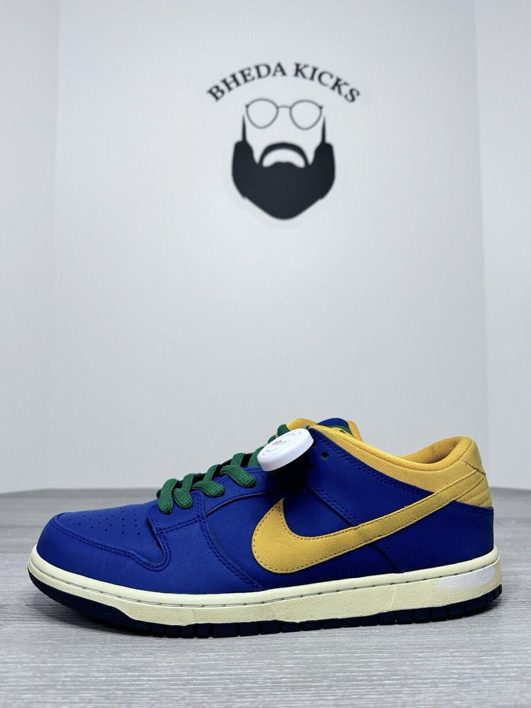 Size 10.5 - Nike SB Dunk Low Royal Blue Midas Gold Brazil 304292-473 Men's