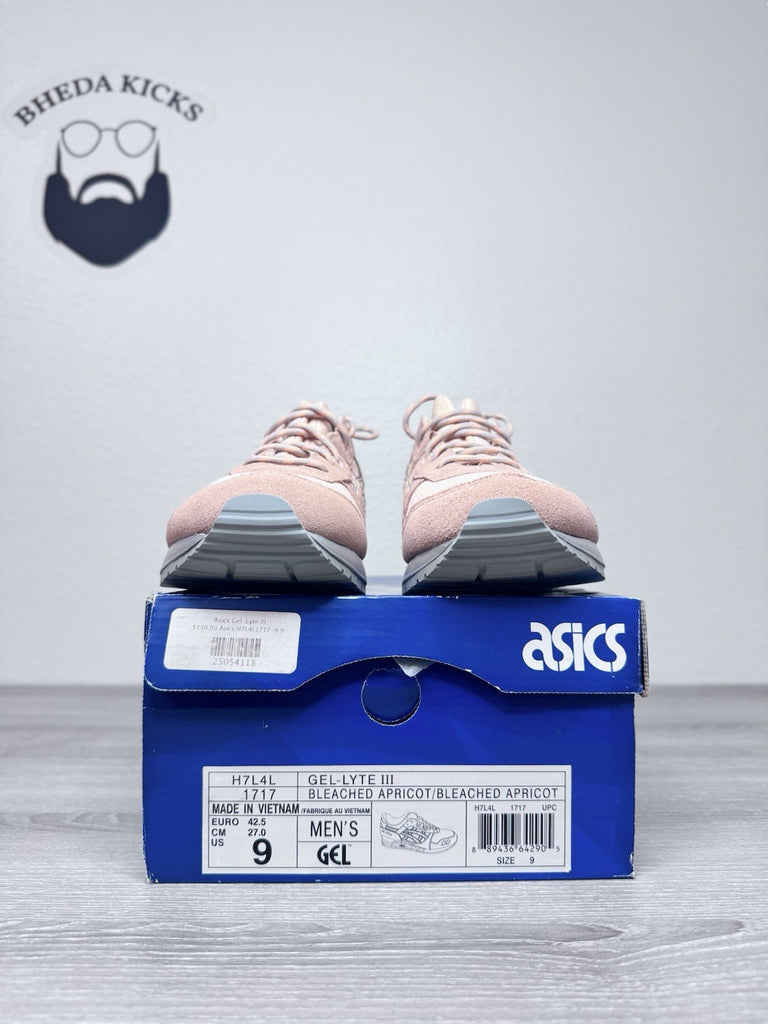 Size 9 - Asics Gel-Lyte III 'Bleached Apricot' Men's Beige Gray H7L4L-1717 NEW