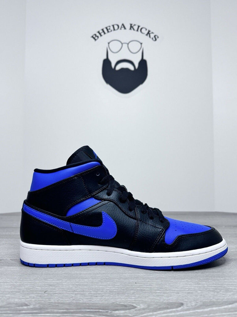 Size 11 - Nike Mens Air Jordan 1 Mid 554724-068 Blue Sneakers (Tried On)