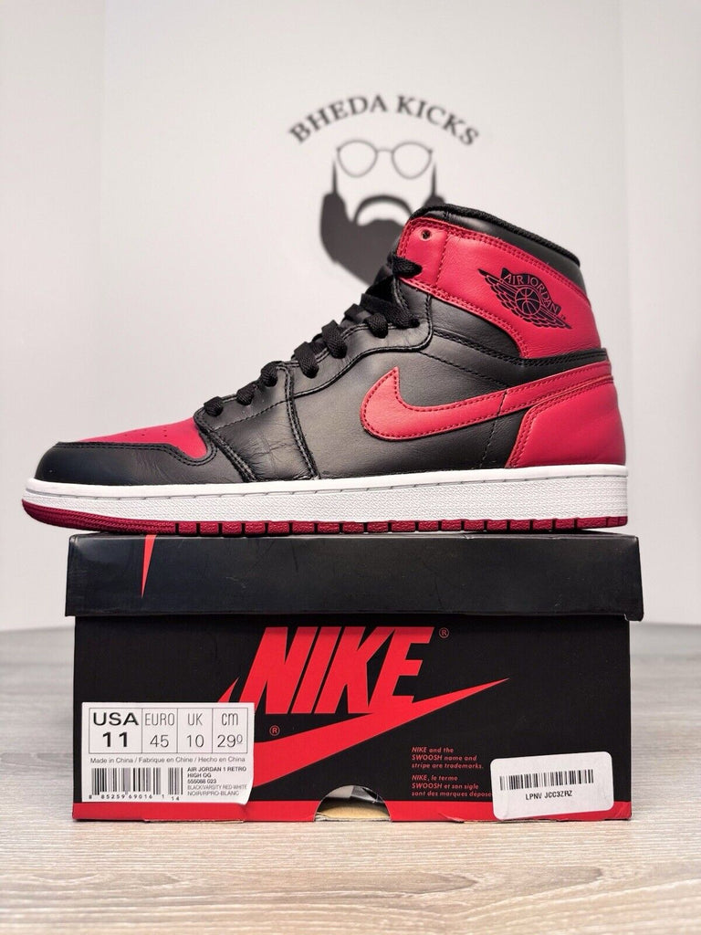 Size 11 - Jordan 1 Retro High OG Bred 2013 555088-023 Preowned Rare Authentic