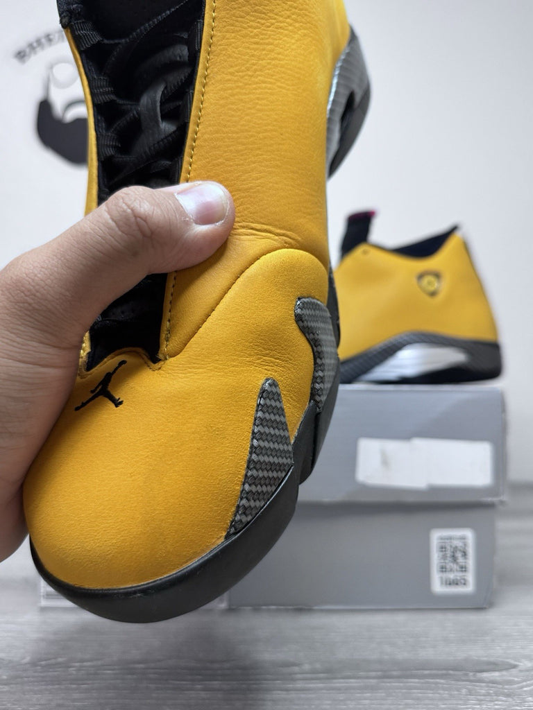 Size 13 - Jordan 14 XIV Retro Ferrari 'University Gold' 2019 BQ3685-706 Preowned